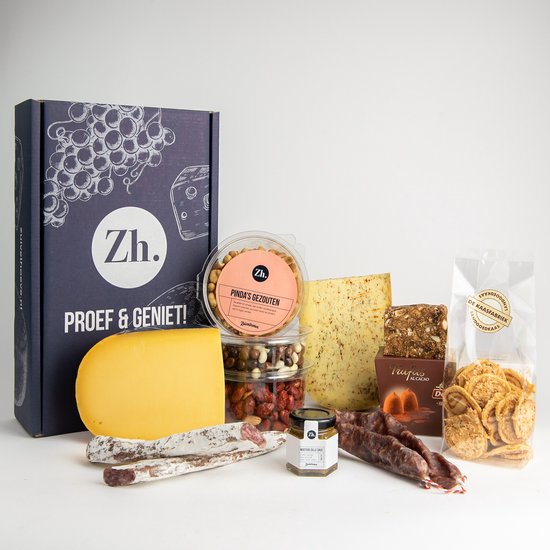 Zuivelhoeve Gezelligheid kent geen tijd Borrelpakket cadeau - Borrelbox voor thuis - Snackpakket - Cadeaupakketten eten & drinken - Alles voor de Borrelplank - Altijd vers - Proef & Geniet