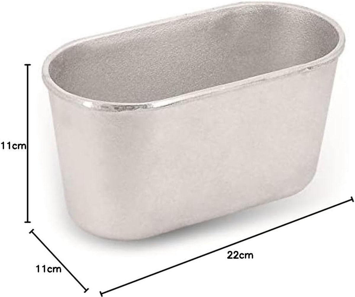 Ovaal Broodvorm van Gietijzer Aluminium 22x11x11.5 cm voor Brood en Cake