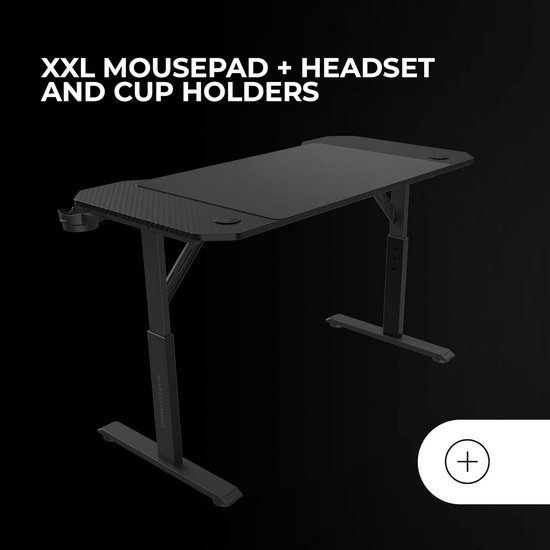 Ergonomisch Hoogte Verstelbaar Gaming Bureau 140x60cm met XXL Muismat en Kabelbeheer van Merkloos — afbeelding 5