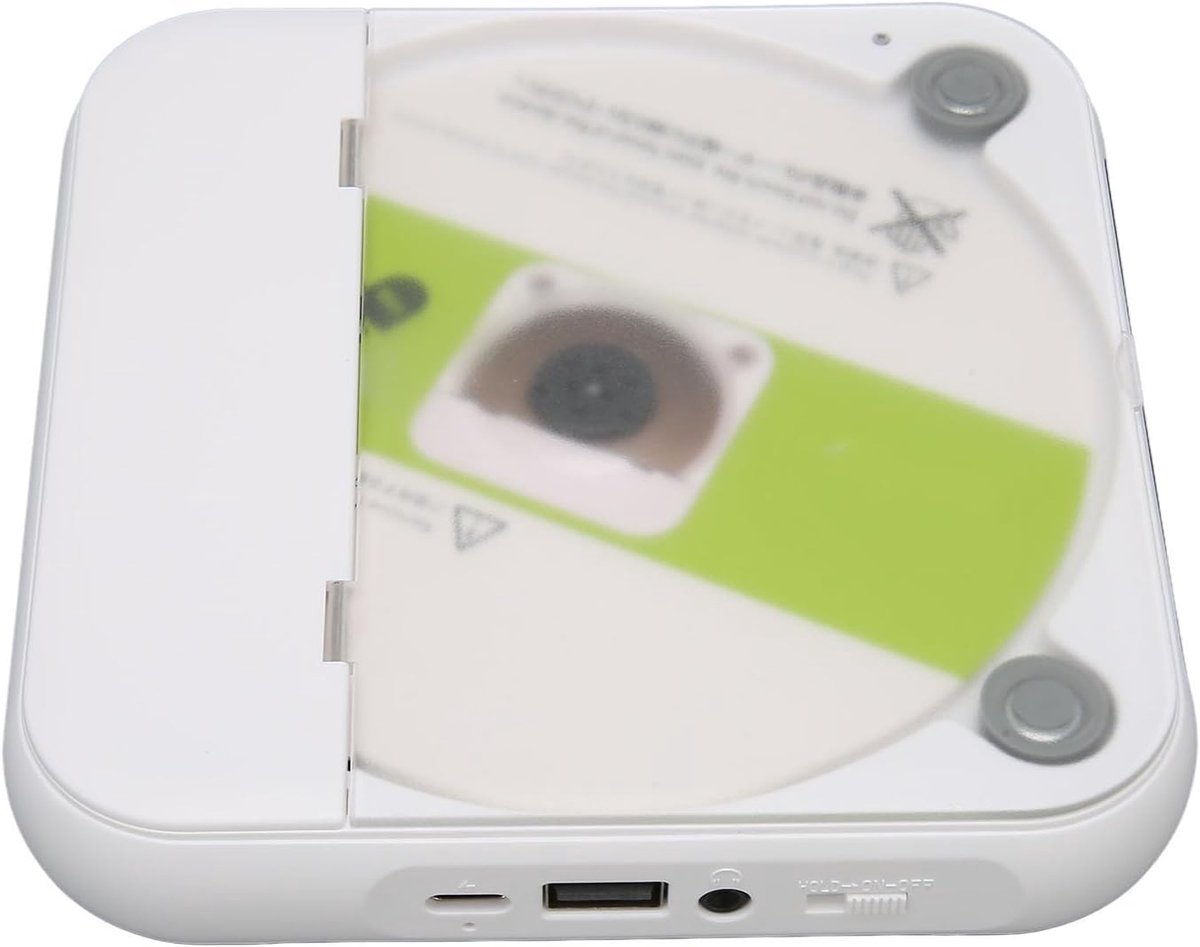Draagbare CD Speler met Bluetooth 5.3, Oplaadbaar, USB & AUX voor Auto en Thuis