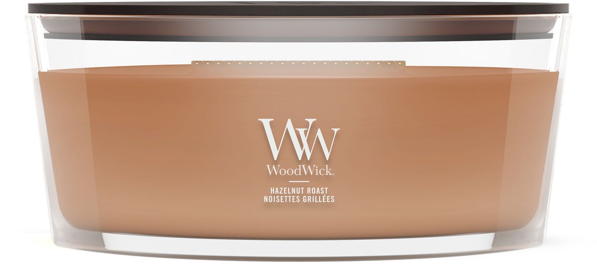 WoodWick Hearthwick - Hazelnut Roast - Ellipse Geurkaars - 50 branduren