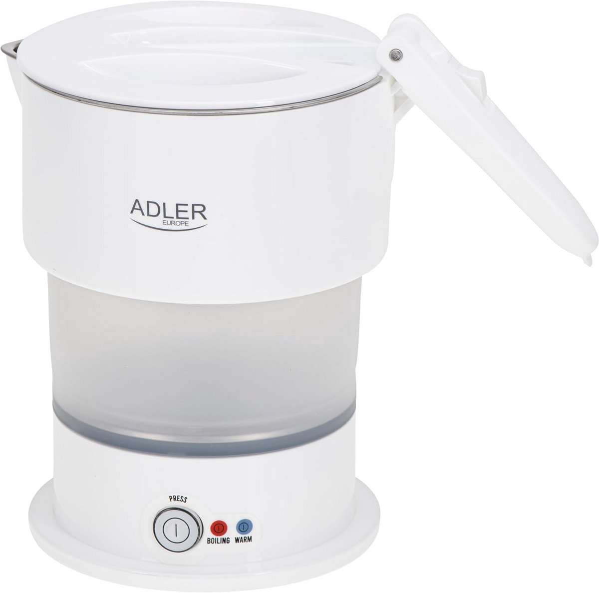 Opvouwbare Reisketel RVS - 0.6L - Compact & Draagbaar met Warmhoudfunctie