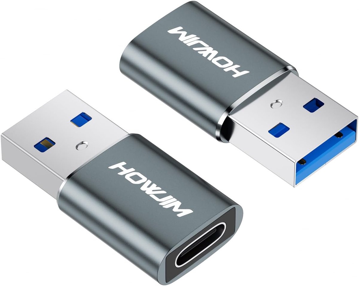2x USB 3.0 naar USB-C Adapter OTG – 5Gbps Snelladen & Dataoverdracht