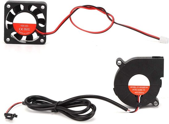 Set van 5V Turbo Ventilatoren voor 3D Printer, Geschikt voor Prusa i3 modellen