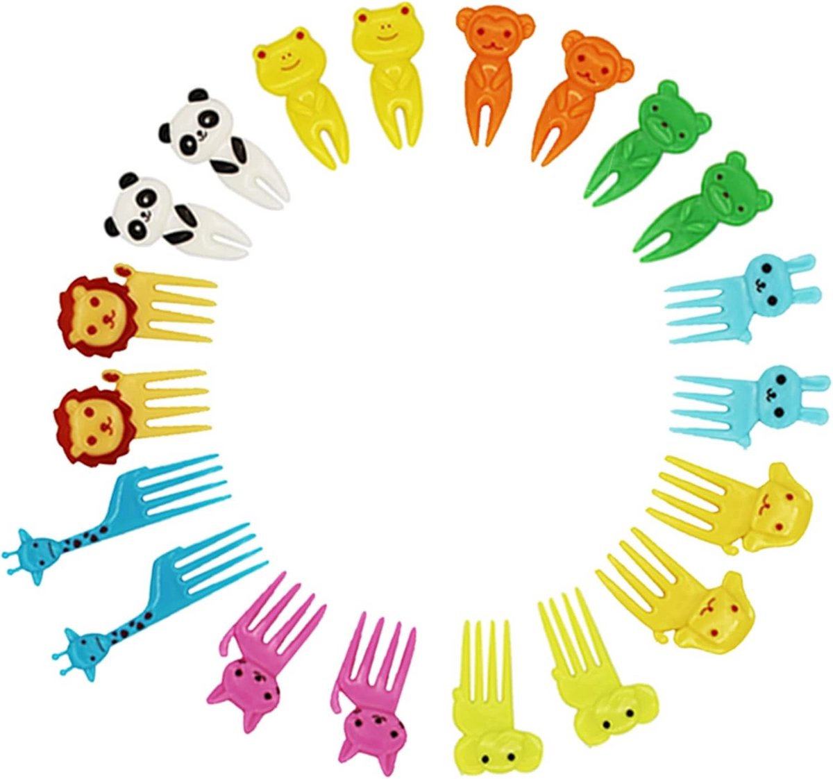Set van 20 Schattige Mini Fruitprikkers en Tandenstokers voor Lunchbox en Party