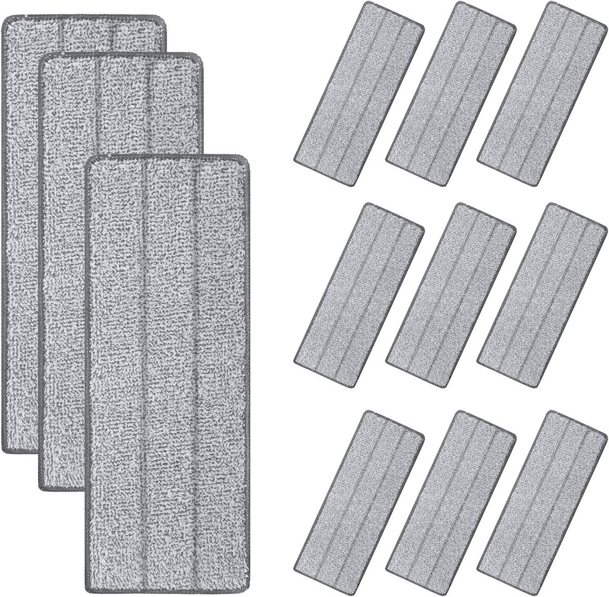 12x Microvezel Dweilpads - Geschikt voor Houten Vloeren, Tegels en Meer - 32x12 cm
