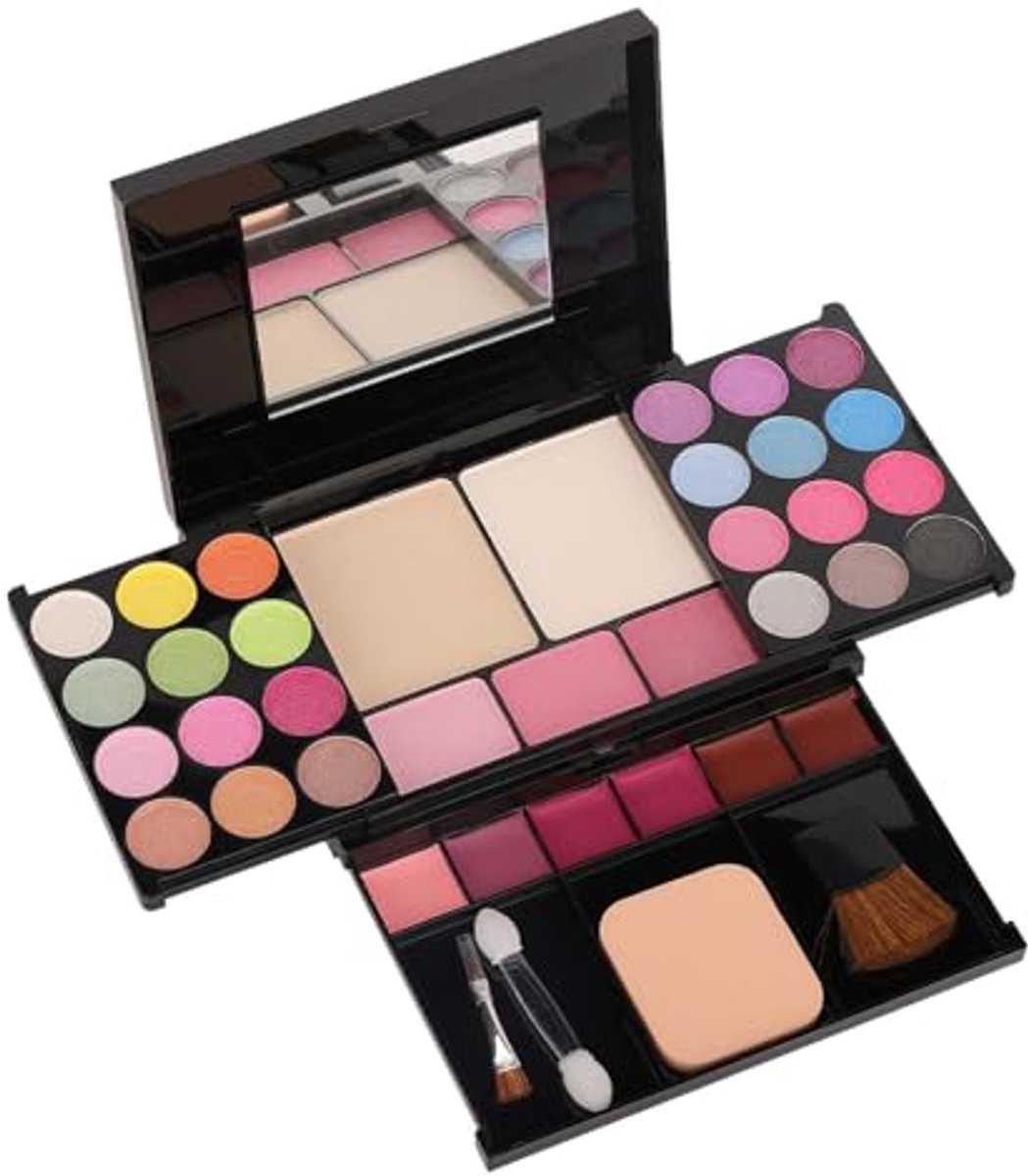 Multifunctionele Make-up Set - Inclusief Spiegel en Lidschattenpalet - Voor Thuis en Reizen
