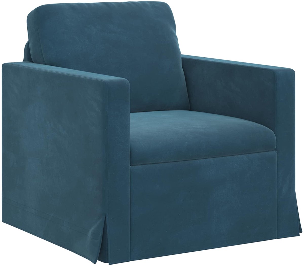 vidaXL Bank - Blauw - 78 - x - 78 - x - 80 - cm - Fluweel