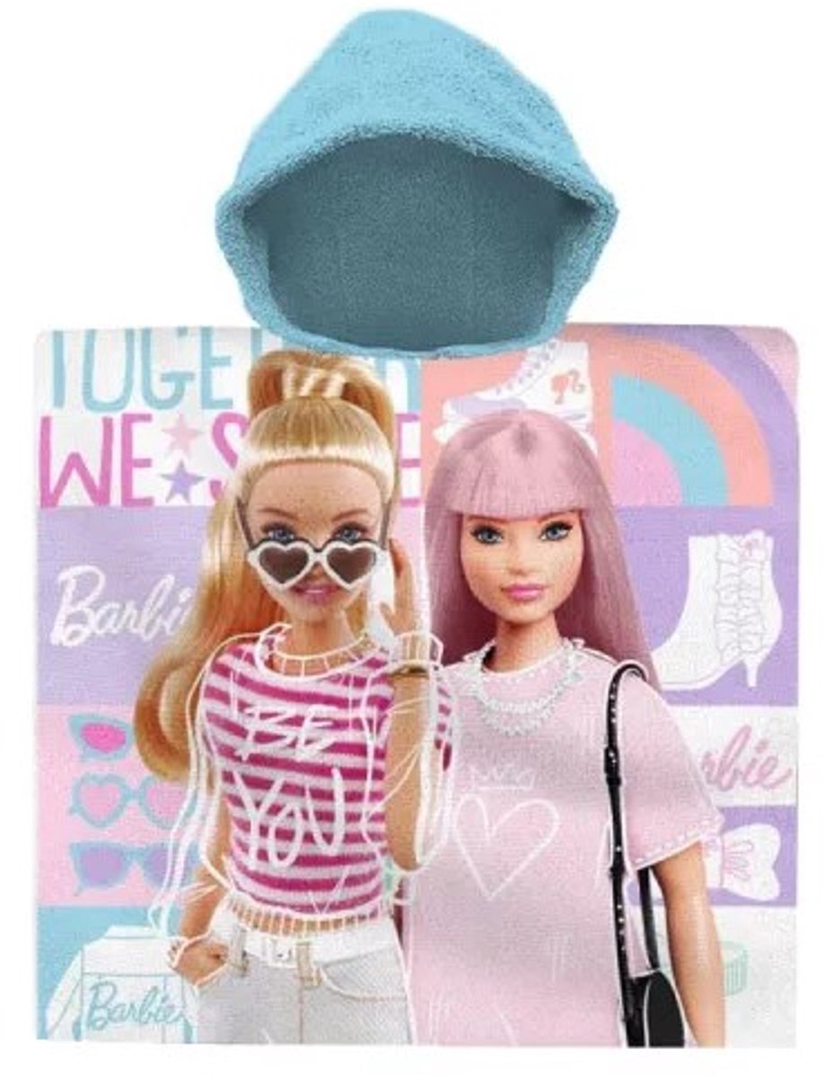 Barbie - Baddoek Poncho (60x60cm) - 100% katoen