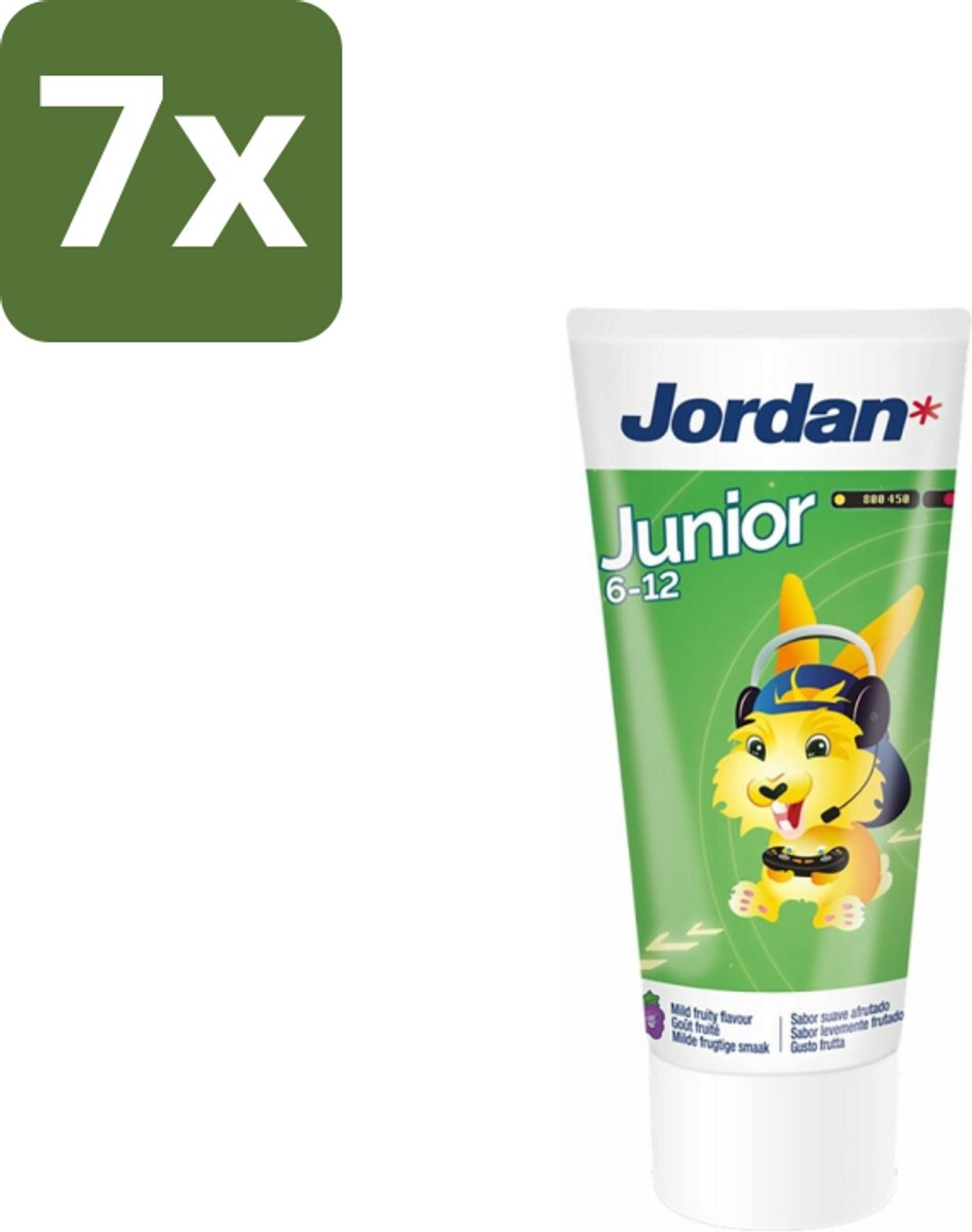 Jordan - Junior - Tandpasta - 6-12 jaar - 50 ml - Bulkverpakking - 7 stuks
