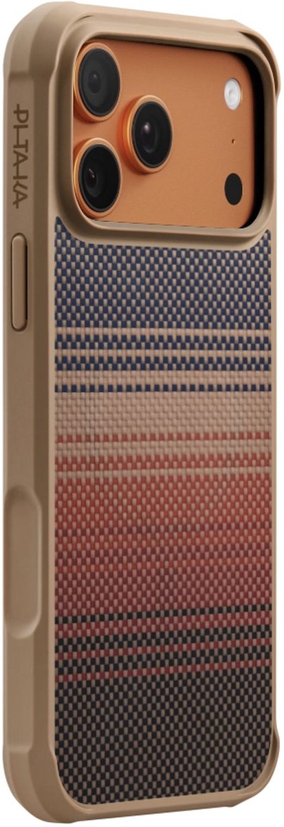 PITAKA Cairn - Hoesje Geschikt voor Apple iPhone 17 Pro - Compatibel met MagSafe - Aramidevezel 600D - MIL-STD-810H - Back Cover Sunset