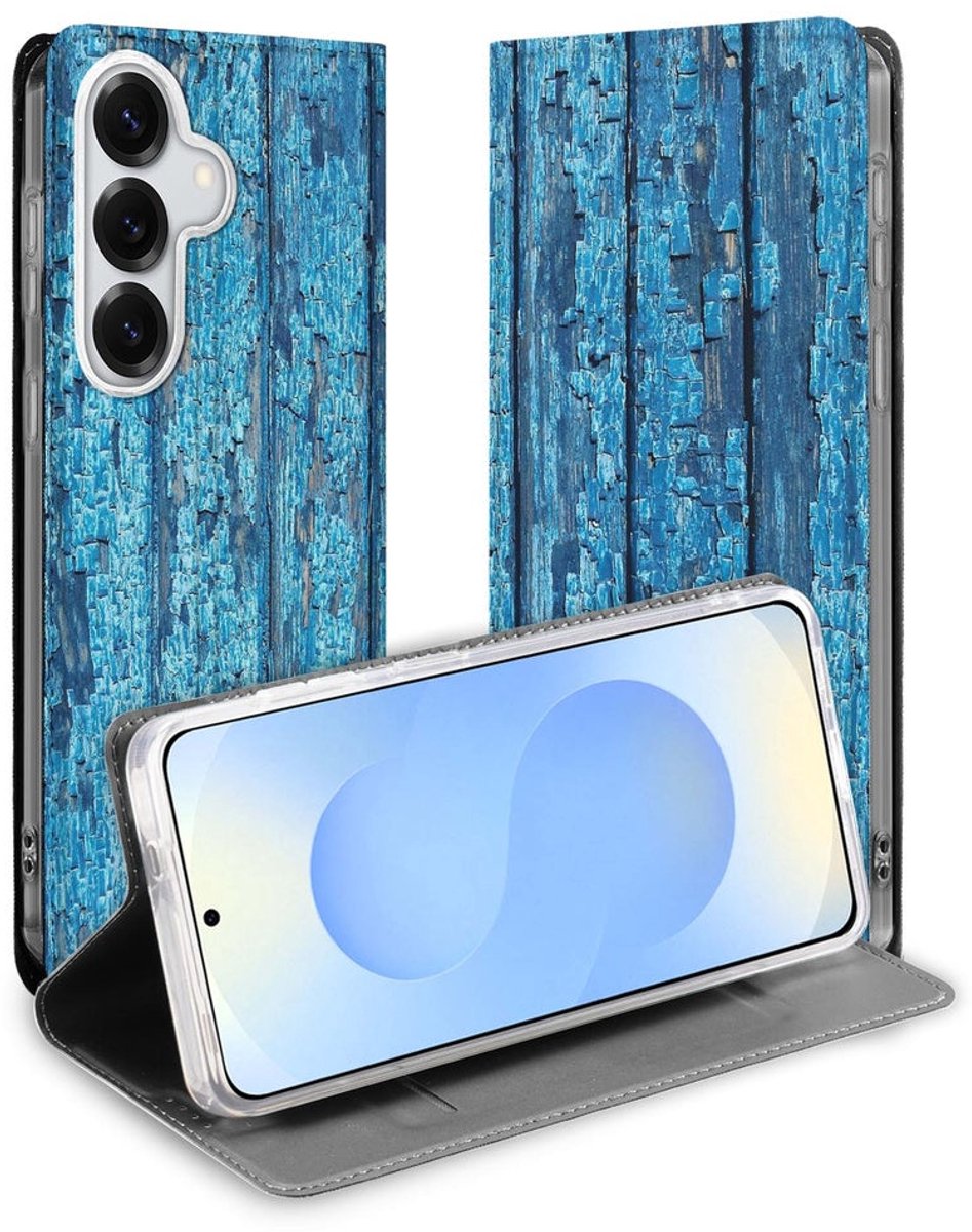 Samsung Galaxy S26 Flip Style Cover Wood Blue