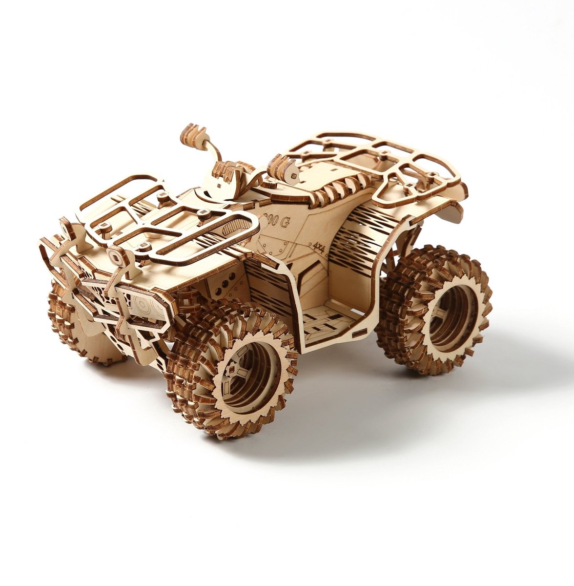 Quad - 3D Puzzel met Handleiding - DIY - Miniatuur Modelbouw Hout Kinderen en Volwassenen - Houten bouwpakket - Assemblr