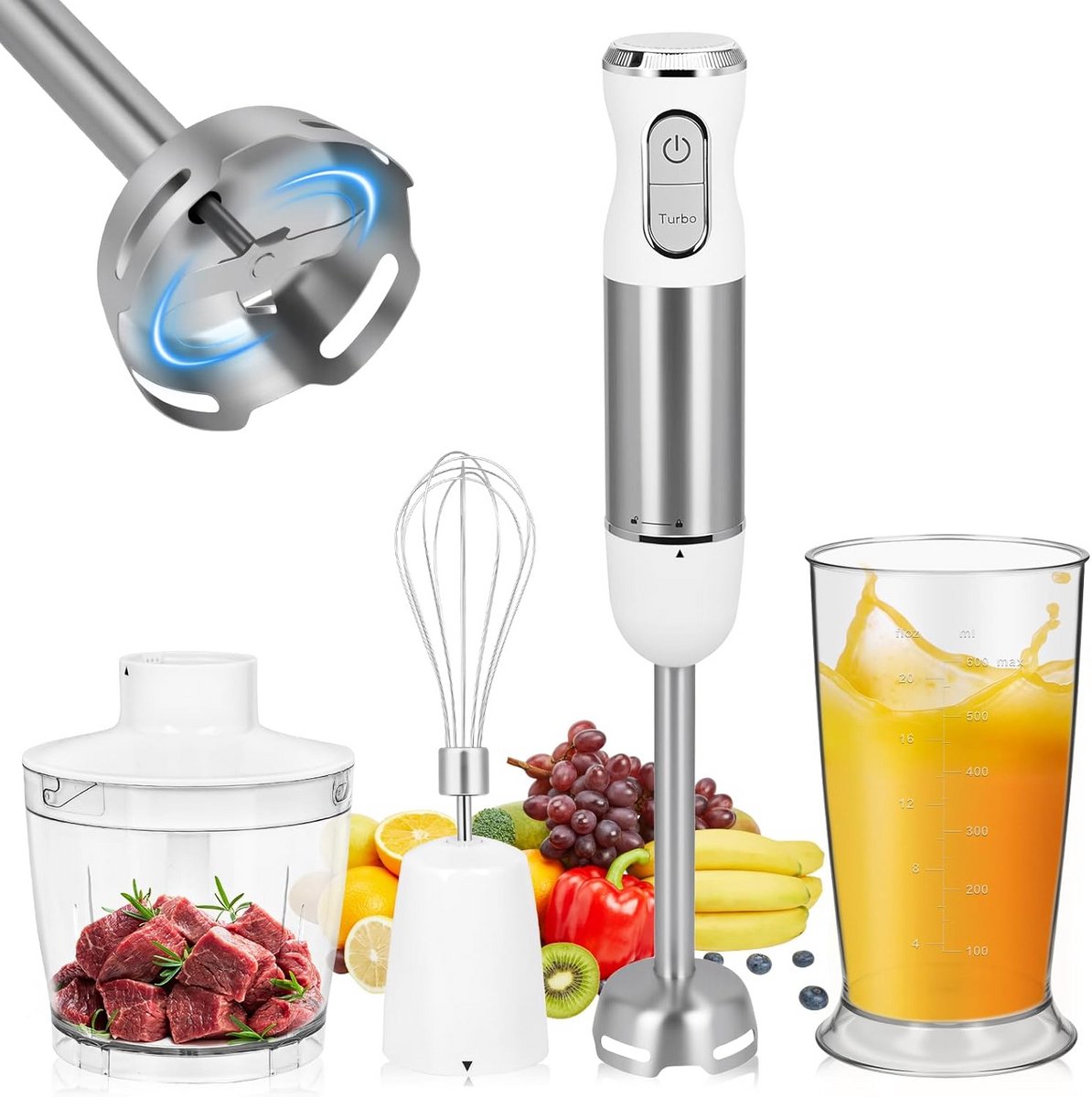 Staafmixer Set - Hakmolen - Groentesnijder - Soepmaker - Mixer