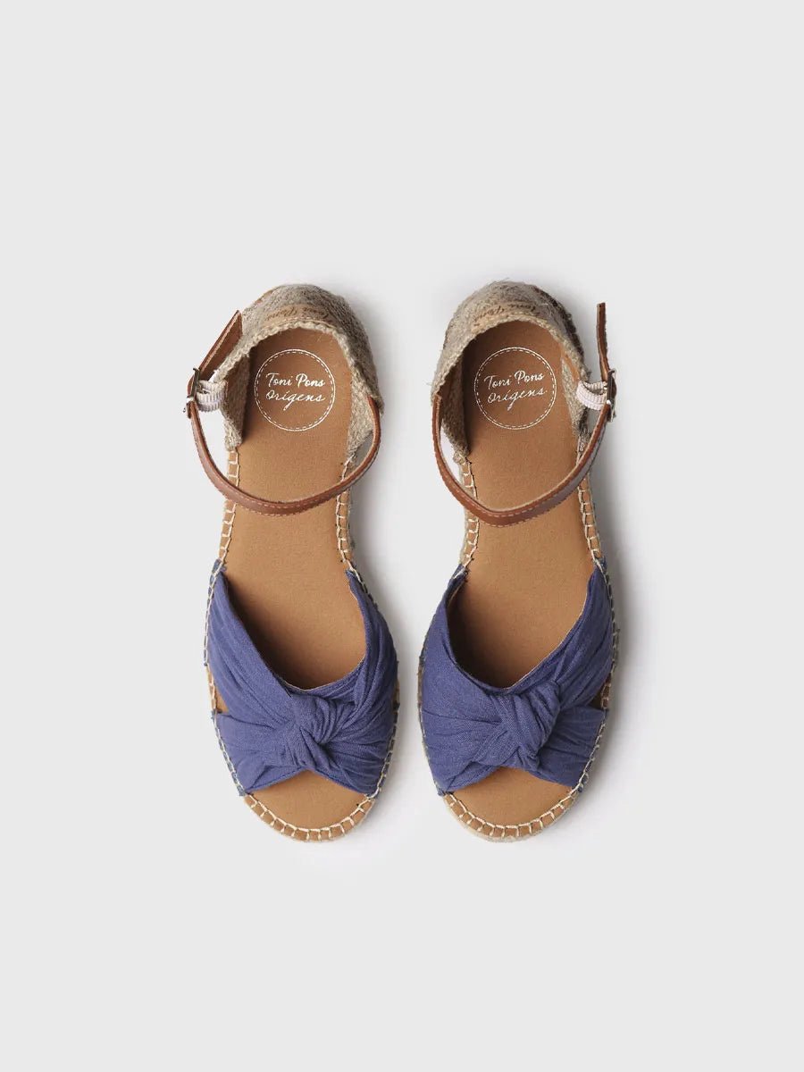 Espadrilles met lage hak en knoop voor dames | DANIELA