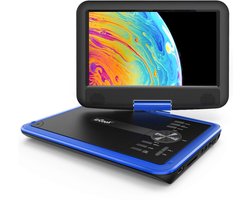 ieGeek Draagbare DVD Speler Auto - 11.5 Inch - 9,5 Inch Oogbeschermend Scherm - USB - Draaibaar Scherm - 5 Uur Oplaadbare Batterij - voor Kinderen en in de Auto - IK-902 - Blauw
