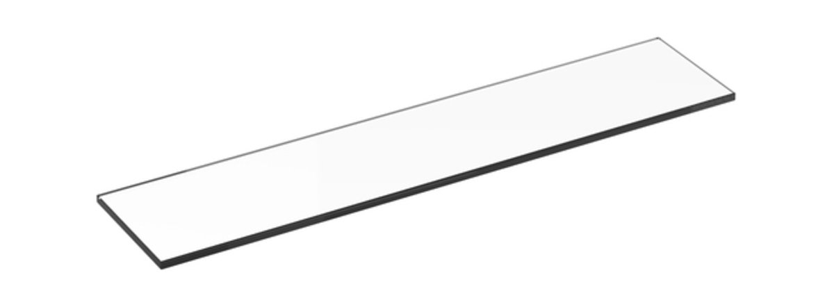 KEUCO KE Cristallinglaspl. Plan 14910 - unten mattiert,ohne Grünk.550x120mm, 14910005500
