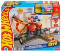 Hot Wheels City Candy Shop speelset in doos met auto en blauwe ballen