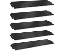 ACXIN Metalen Graskant 5 m x 18 cm - Verzinkte Tuinborder Afboording voor Gazon, Bloembed en Tuinpad - Weerbestendig en Duurzaam - Zwart