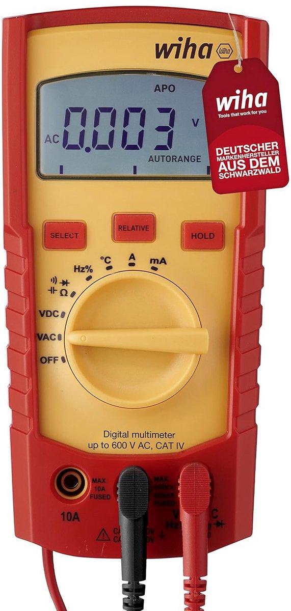 Digitale Multimeter tot 600V AC/DC - Veiligheidscategorie CAT IV