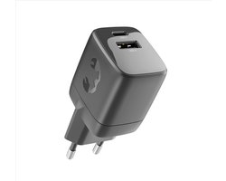 Fresh 'n Rebel Oplader iPhone & Samsung – 30W Adapter USB-C & USB-A (2 poorten) – Compacte Snellader iPhone & Samsung – Storm Grey