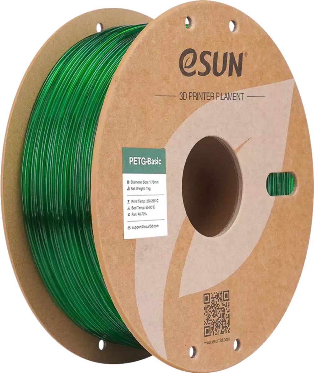 Esun PETG BASIC 3D filament 1,75mm 1kg Transparant Groen