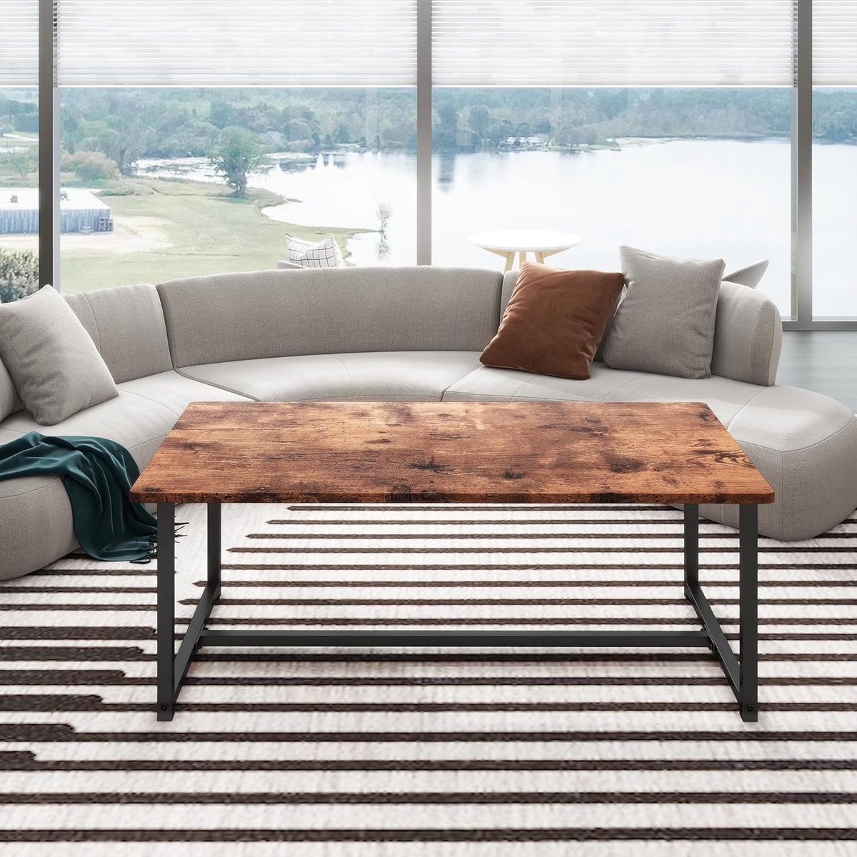 Elegante Witte Eettafel van Hout – Moderne Rechthoekige Keukentafel en Woonkamertafel voor 4 Personen – 116 x 65 x 75 cm – Onderhoudsvriendelijk en Stevig Design Depauwwonen – Depauw