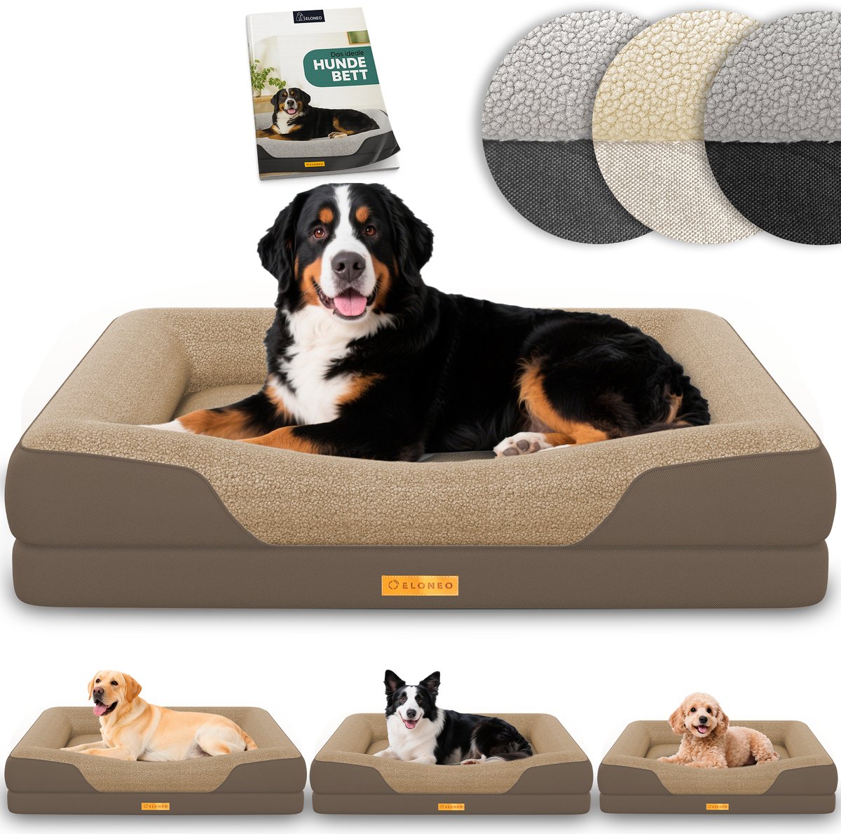 ELONEO Orthopedisch Hondenbed – XL – Bruin
