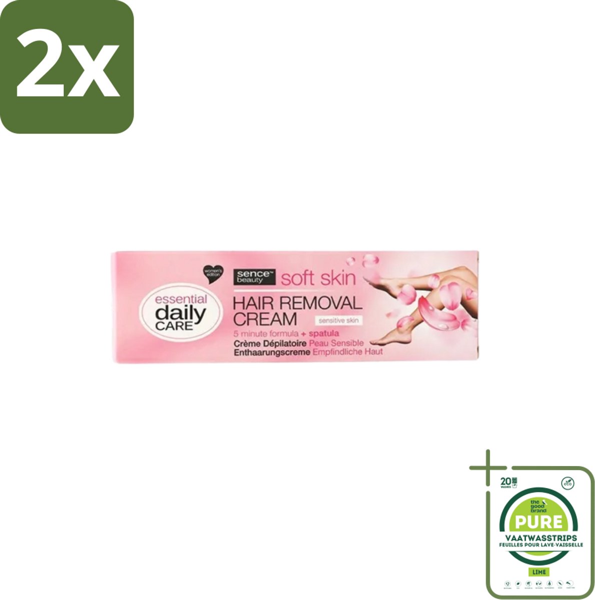 Sence – Ontharingscrème – Gevoelige Huid – 150 ml - Voordeelverpakking - 2 stuks - Ontharing crème - Gevoelige huid