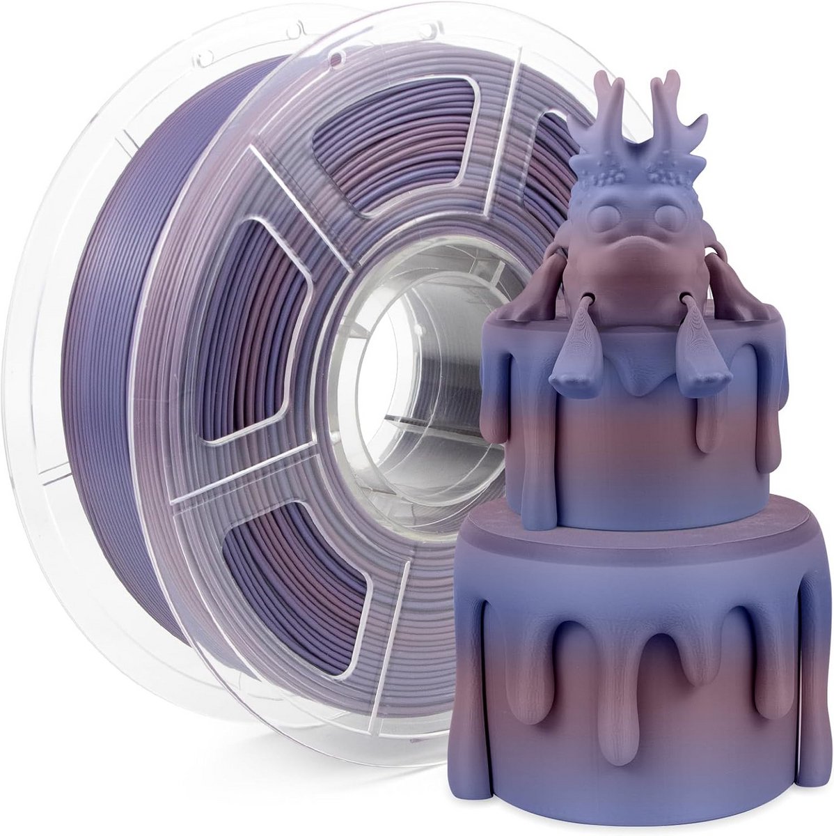 PLA+ 3D Printer Filament 1.75 mm Regenboogkleur Hoge Precisie 1 kg