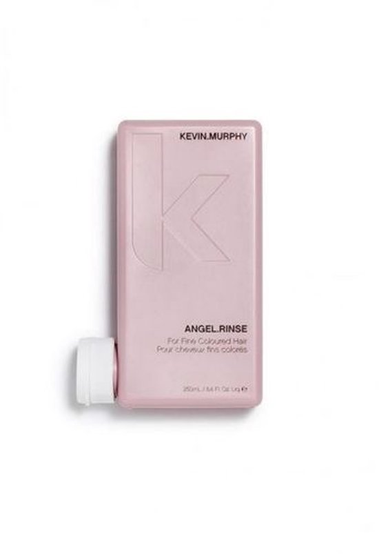 Bouteille rose pâle KEVIN.MURPHY ANGEL.RINSE revitalisant pour cheveux fins colorés. 250 ml.