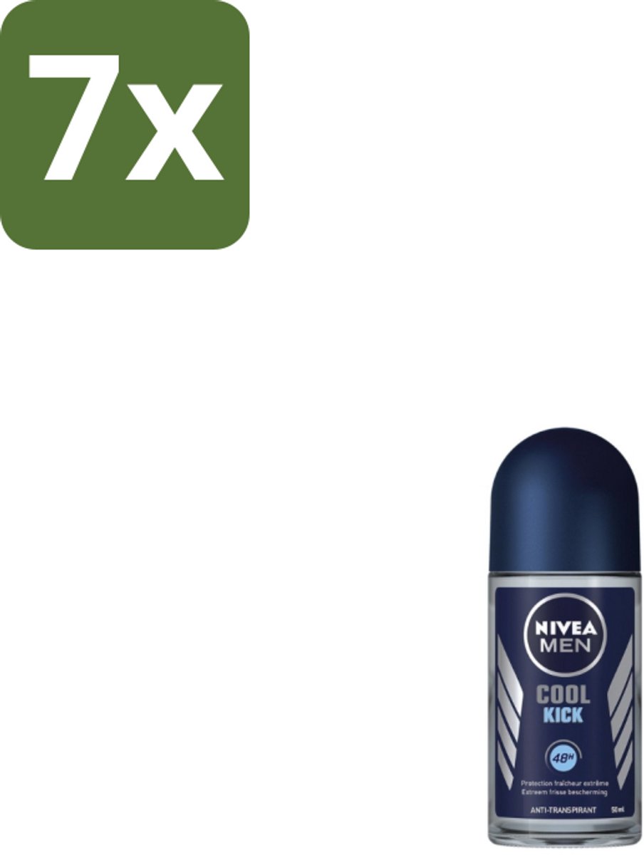 Nivea Men – Deodorant Roller – Cool Kick – 50 ml - Bulkverpakking - 7 stuks