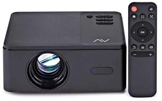AVCOM HDP30 compacte HD-projector 720p native, 1080p ondersteuning, 120 inch scherm, HDMI, USB, draadloos streamen
