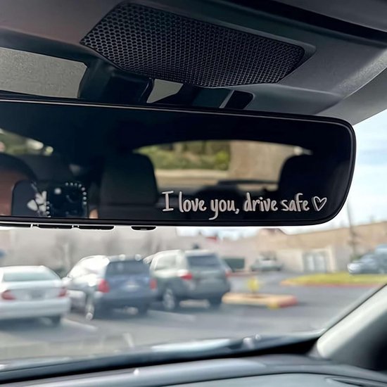DOPENSPI Drive Safe I Love You Autospiegelstickers, waterdichte