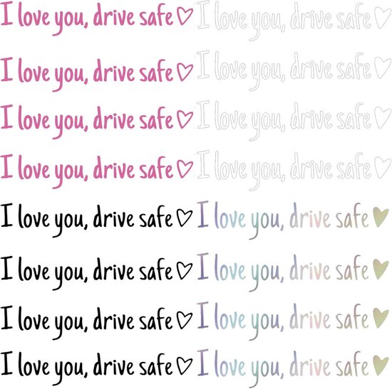 We Love You Drive Safe Mirror Decal, Rearview Mirror Car Decals for Women, Vinyl Decal, Gift for