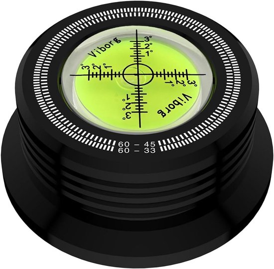 Platenspeler Gewicht Stabilisator Leveler en Stroboscoop Schaal Alles-in-één Zwart 280G