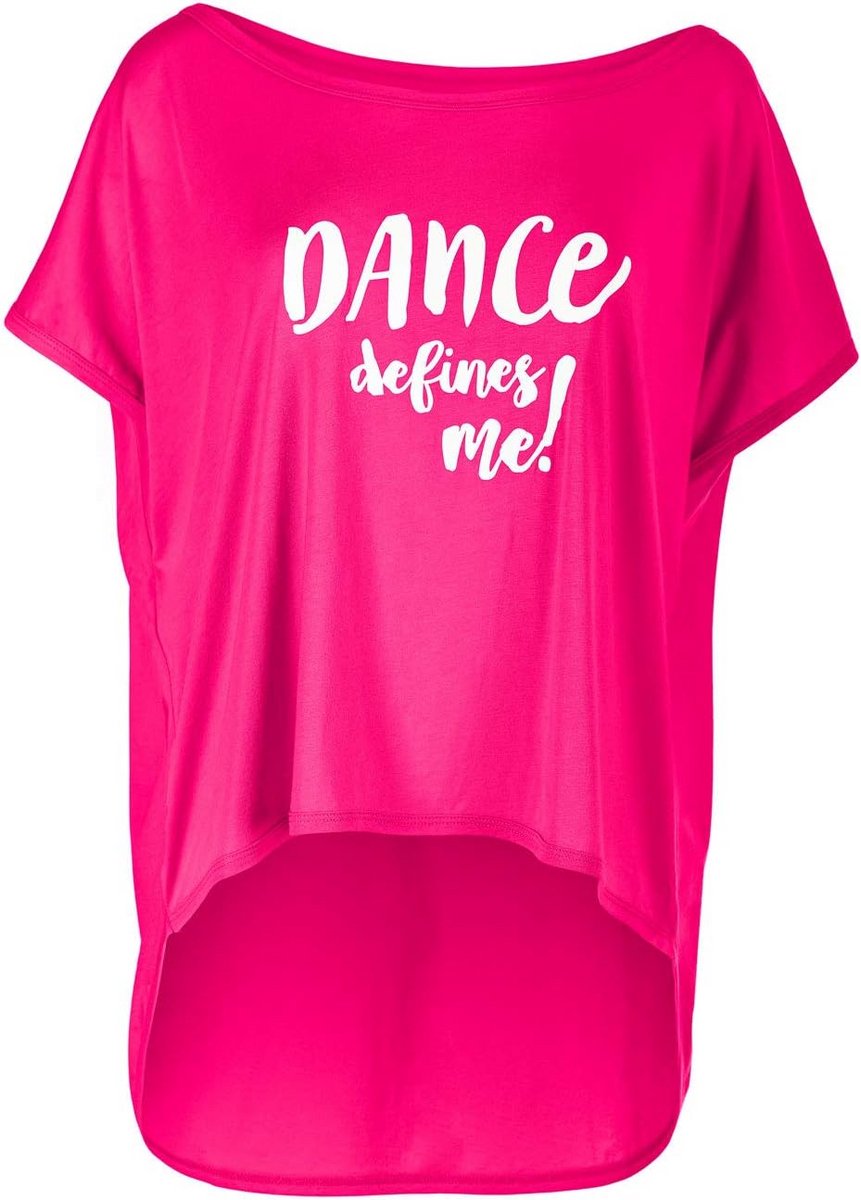Dames Modal Shirt Oversized met 'DANCE defines me' Opdruk - Lichtgewicht & Zacht
