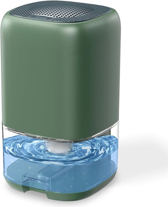 Aurixi® Luchtontvochtiger Slaapkamer - Luchtontvochtiger - Luchtreiniger - 900ml - Groen - 15cm x 15cm x 26cm