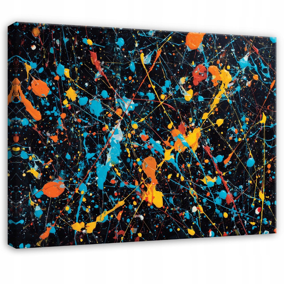 WALLARENA Schilderij op canvas - 40x30 cm - abstracte kunst met kleuren - Geschikt voor slaapkamer en woonkamer Veelkleurig