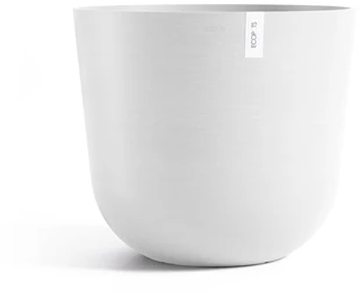 Ecopots Pot de fleurs Oslo 75 Blanc pur