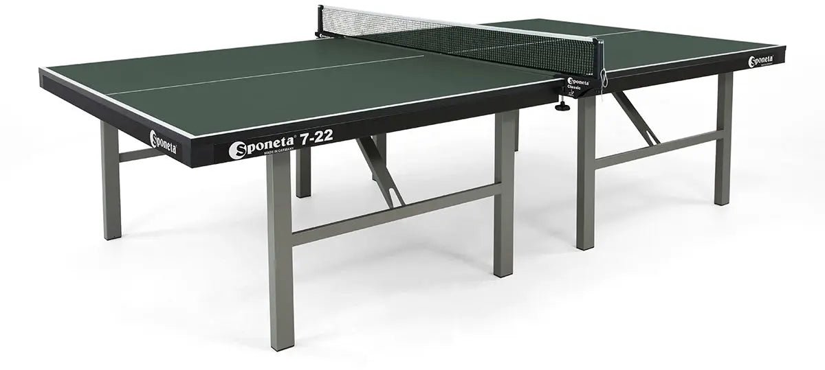 Sponeta® S7-22i Tafeltennistafel Indoor - Pingpongtafel voor binnen - Speeltoestel voor binnen - Inklapbaar - Inclusief ITTF gekeurd net - 25mm groen blad - 3 Jaar garantie - LxBxH 274x152,5x76cm - Made in Germany
