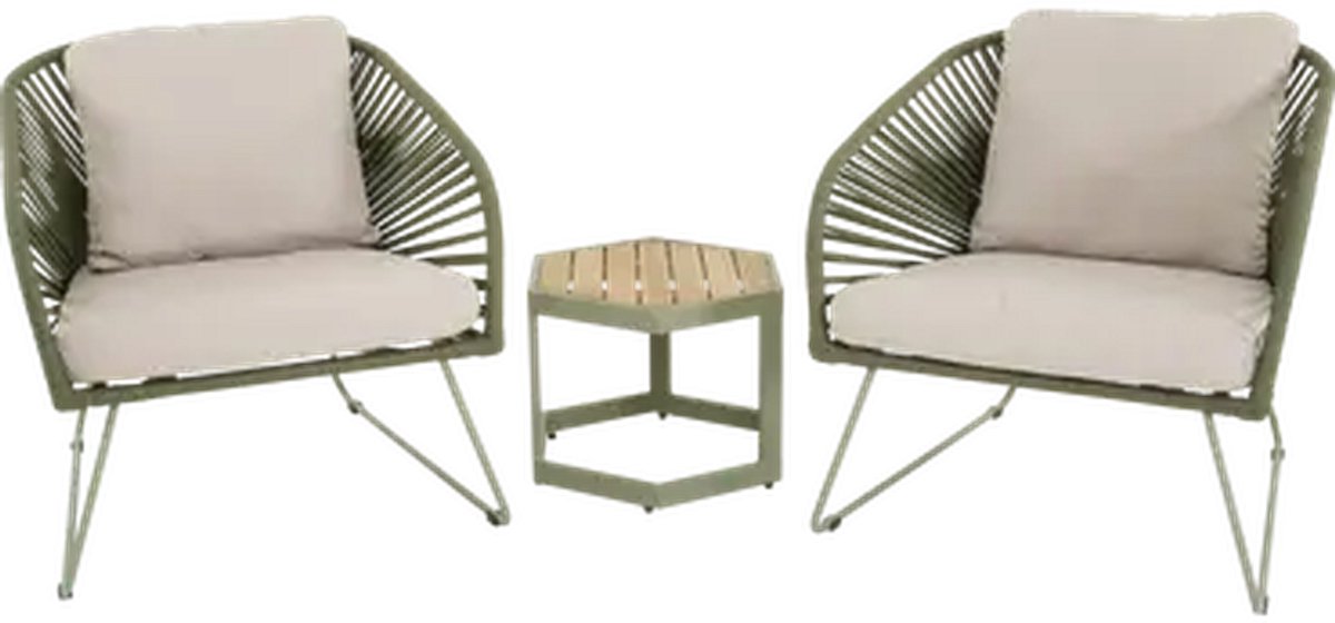 Lesli Living Bistrostoel Izumi - Groen - 71x79x73cm