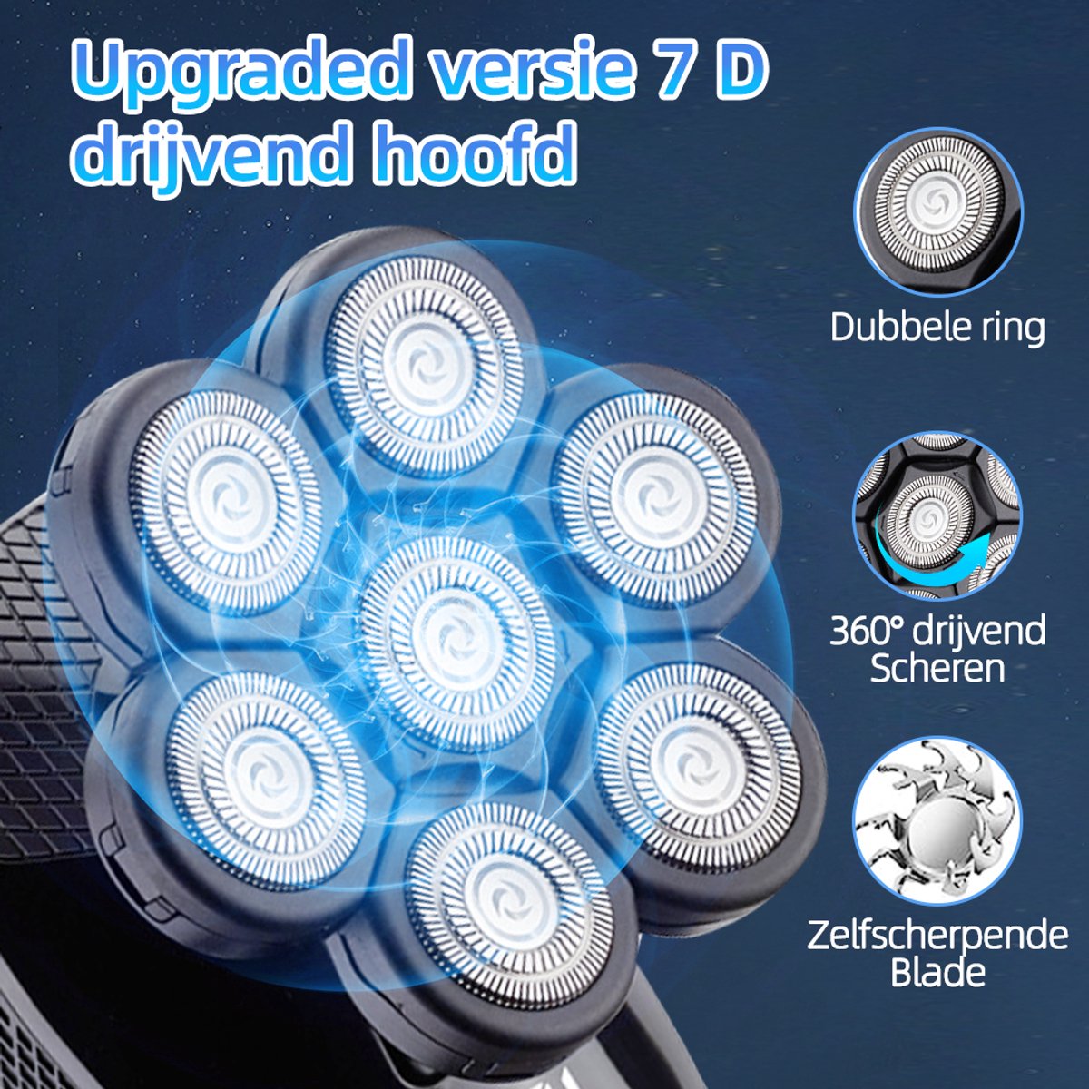 5-in-1 Elektrisch Scheerapparaat Draadloos & Waterdicht - afbeelding 3