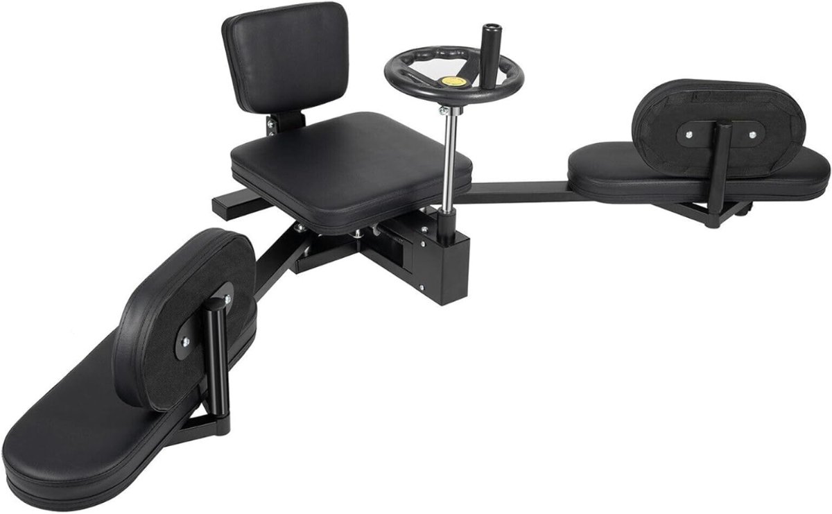 Quvo® Beenspreider - Verstelbare Yoga Split Trainer – Benen Spagaat Beenspreider – Rekmachine - Stretching Machine - Lenigheid Trainer - Stretchen - Spagaat Trainer - Zwart - 44 cm x 28 cm x 2 cm