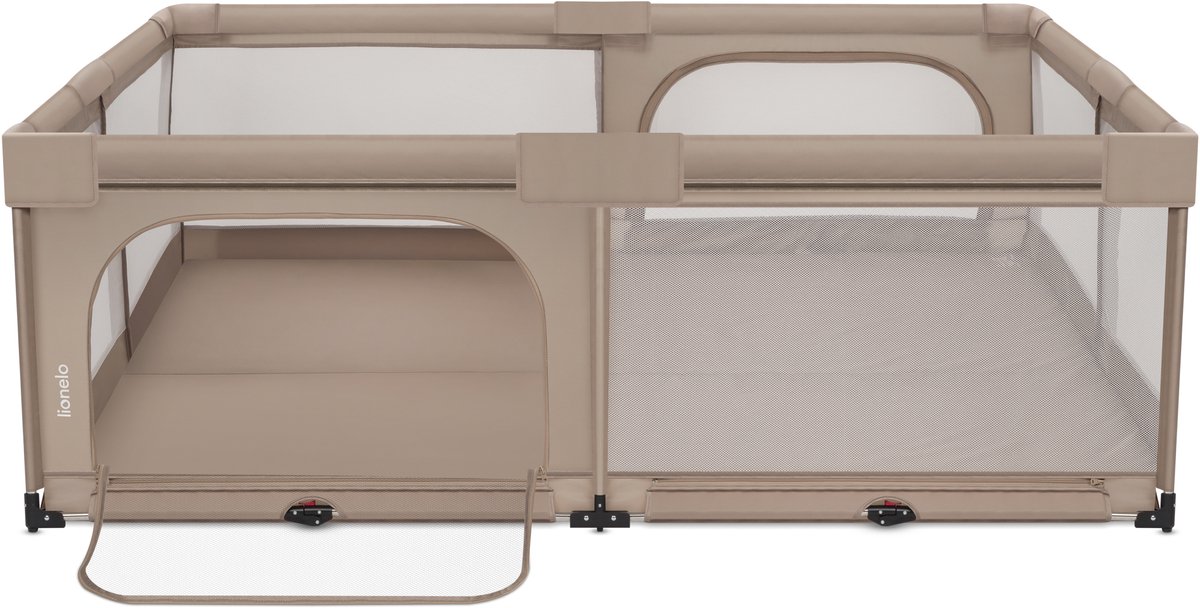 Lionelo Florence Easy Fold XL – Grondbox / Baby Box 180×200 cm – Extra Grote Box - Snel Opvouwbaar Zonder Montage – Speelbox met Zijopeningen met Rits – Ademend Gaas – Compact Op te Bergen – Inclusief Draagtas – foto 8