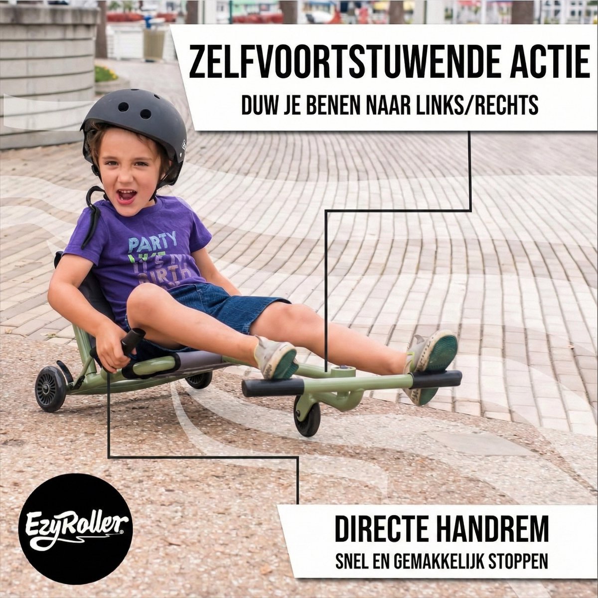 EzyRoller Classic X skelter - Waveroller voor kinderen 4 tot 14 jaar of 99 tot 137 cm - Verstelbare driewieler - Zwart — afbeelding 5