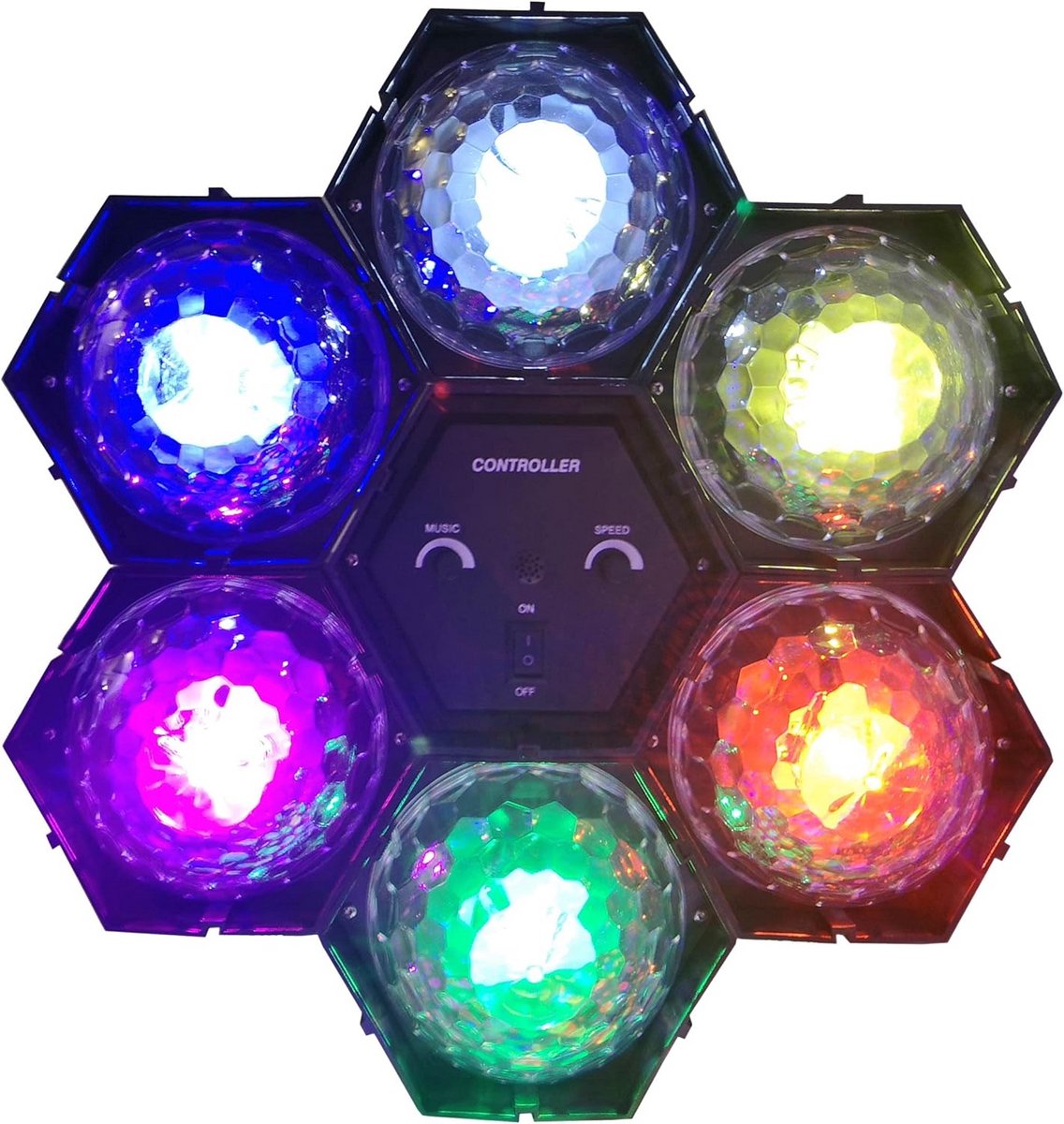 6-Kanaals LED Lichtorgel met Discolamp Effect en Muziekgestuurde Dansvloerverlichting