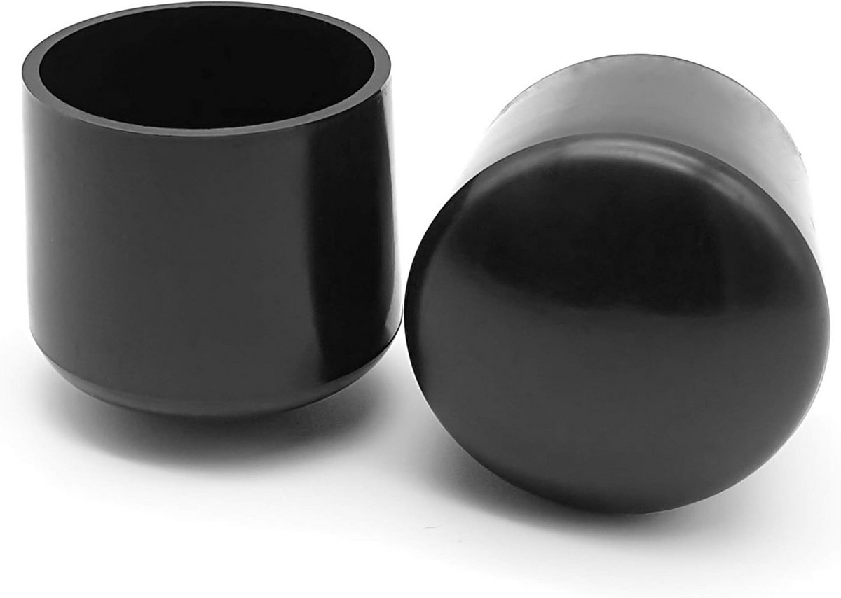 Set van 4 Glijdoppen voor Buitenbuis Ø 12 mm - Stootdoppen Kunststof Zwart