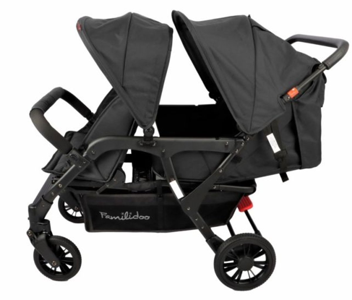 Familidoo Lidoo City BB H4E Buggy 4 zits Geschikt voor 2 newborn baby's Full Black