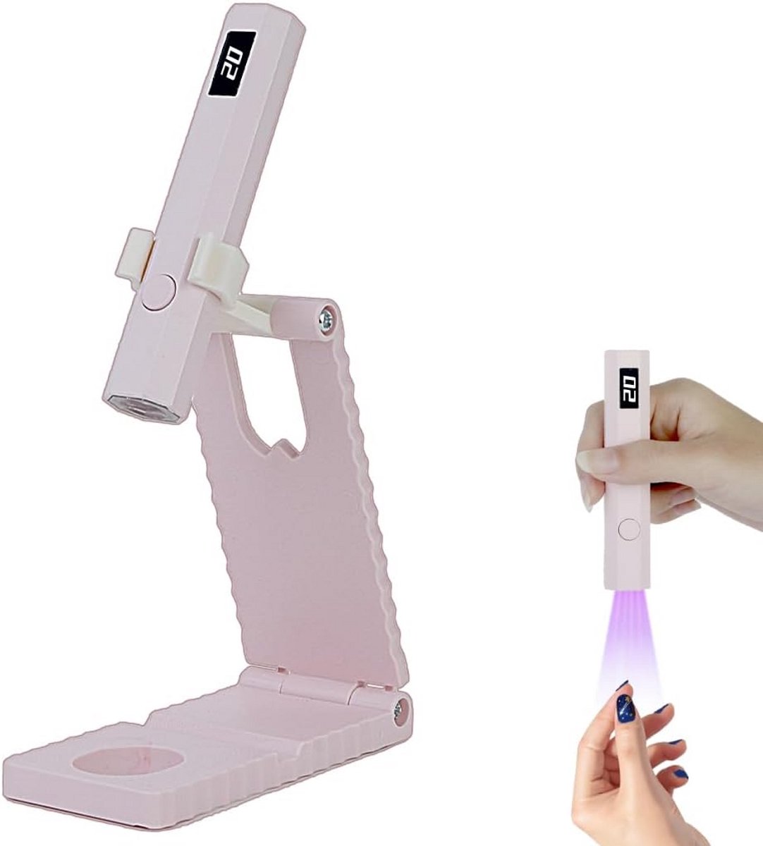 Draagbare Oplaadbare UV-Nagellamp voor Gelnagels met Timer en Standaard